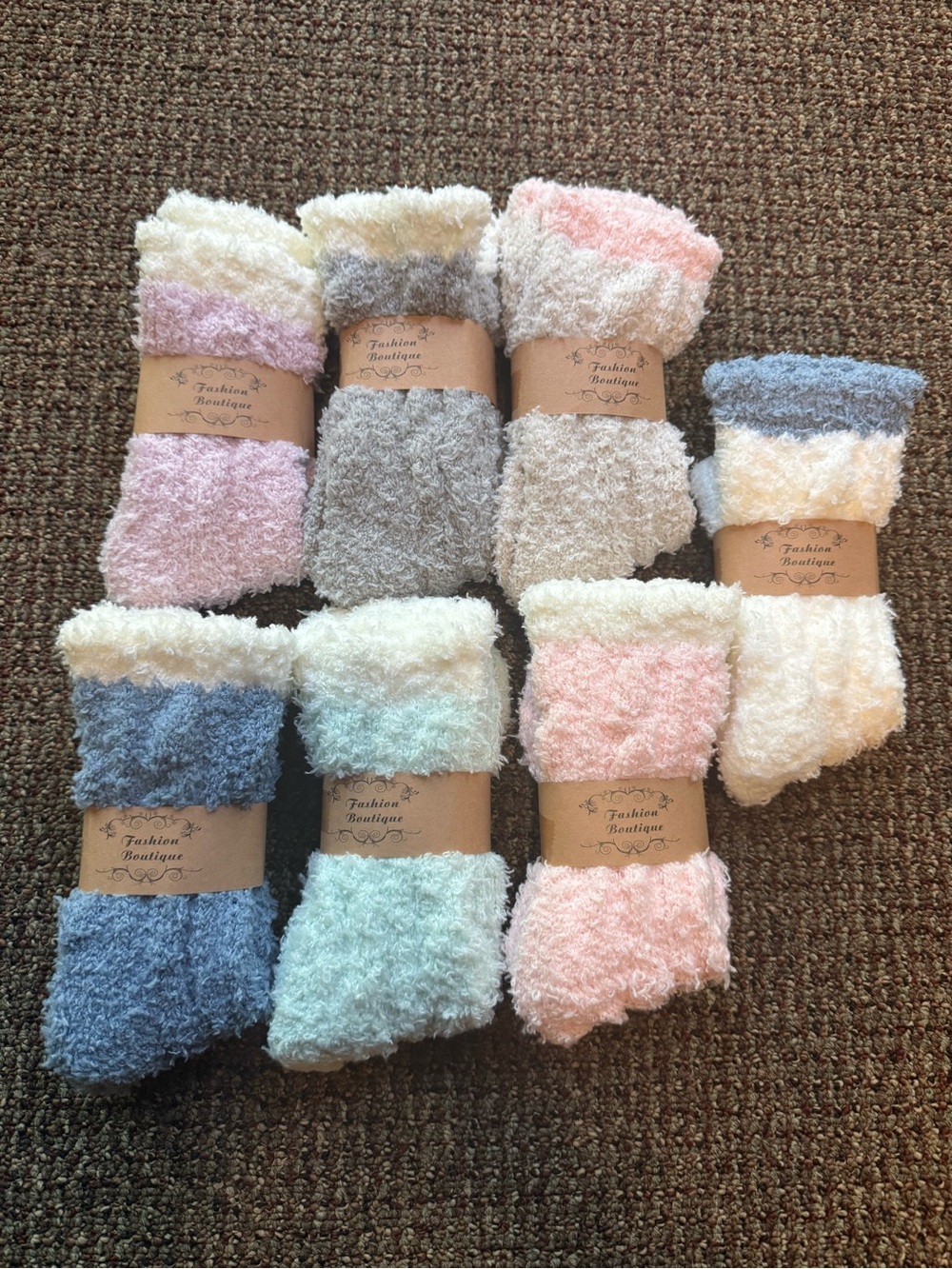 Plush Fuzzy Cozy Socks - Pastel Assorted